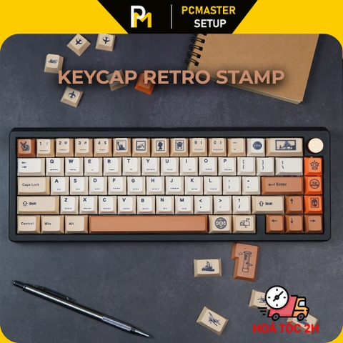 Keycap Retro Stamp chất liệu nhựa pbt profile cherry công nghệ in dyesub không mờ 