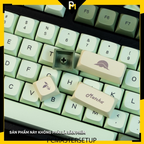 keycap Matcha xda chất liệu nhựa PBT đúc đặc cao 1.5mm Fullbox 