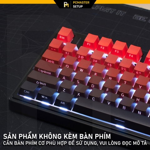Keycap xuyên led SidePrint Black Red OEM Profile