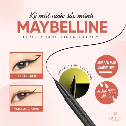 Bút Kẻ Mắt Nước Maybelline Siêu Sắc Mảnh Hyper Sharp Liner Extreme