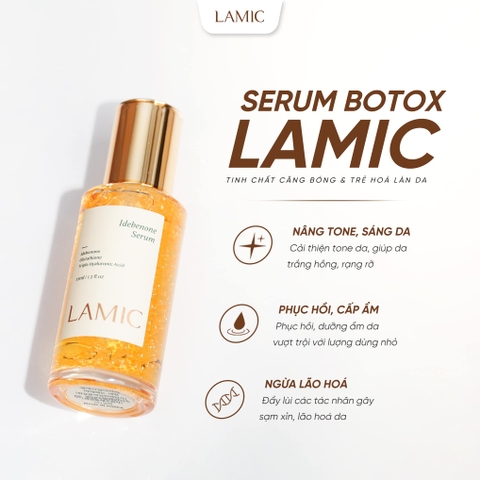 Tinh Chất Dưỡng Ẩm Dưỡng Trắng Da, Se Khít Lỗ Chân Lông Chống Lão Hóa LAMIC Idebenone Serum 35ml