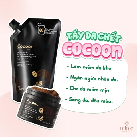 Tẩy Da Chết Body Làm Đều Màu Da Và Dưỡng Mịn Da Chiết Xuất Cà Phê Dak Lak The Cocoon Dak Lak Coffee Body Polish