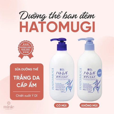 Sữa Dưỡng Thể Dưỡng Sáng Da Nhật Bản Hatomugi Moisturizing & Conditioning The Body Milk 400ML