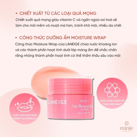 Mặt Nạ Ngủ Môi Laneige Hương Quả Mọng Lip Sleeping Mask EX [Berry]