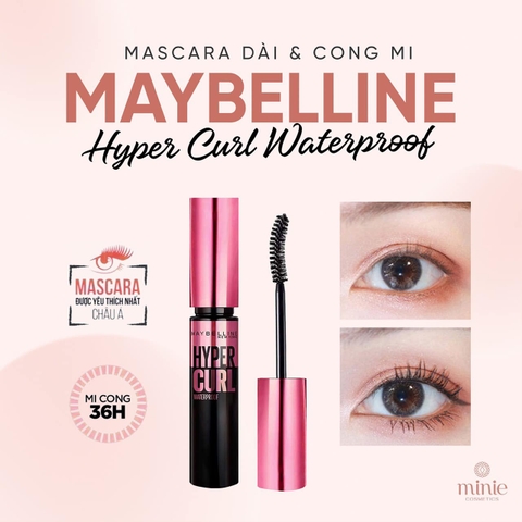 [Mini 4.5ml] Chuốt Mi Làm Dài Và Cong Mi Maybelline The Hyper Curl Mascara