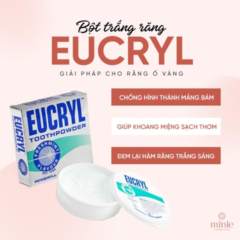 Bột Làm Trắng Răng Eucryl Hương Bạc Hà 50g Tooth Powder Freshmint