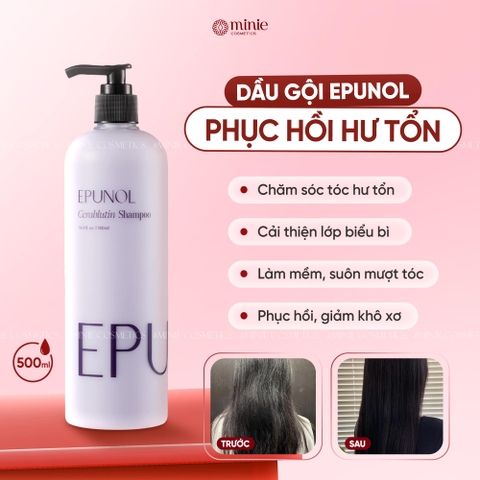 Dầu gội phục hồi tóc hư tổn do uốn, duỗi Epunol Cerablutin 500ML