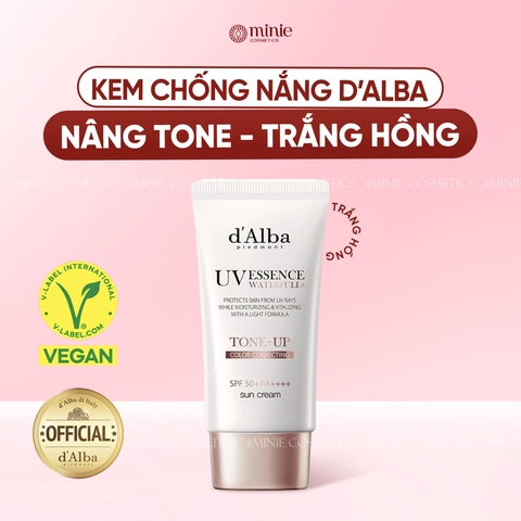 Kem chống nắng nâng tông d'Alba Waterfull Tone-Up Pink Correcting Sun Cream SPF50+ PA++++ 50ml