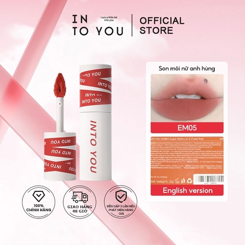 Son kem bùn & má hồng Into You Shero Super Matte Lip & Cheek Mud 2g (Thỏi)