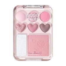 Bảng Phấn Mắt Và Má 8 Ô Gogo Tales Stick Sweet Heart Powder Blusher Eyeshadow Palette G01 9.5g