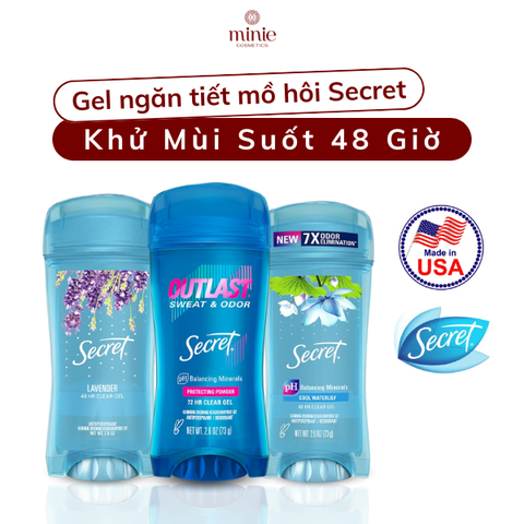 Gel ngăn tiết mồ hôi và khử mùi suốt 48 giờ Secret 73g