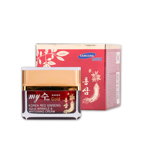 Kem Dưỡng Trắng Da Mặt Hồng Sâm Hàn Quốc MY ME GOLD Korea Red Ginseng Aqua Wrinkle & Whitening Cream 50ml