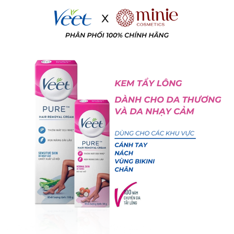 Kem tẩy lông dành cho da thường và da nhạy cảm Veet Pure Hair Removal Cream