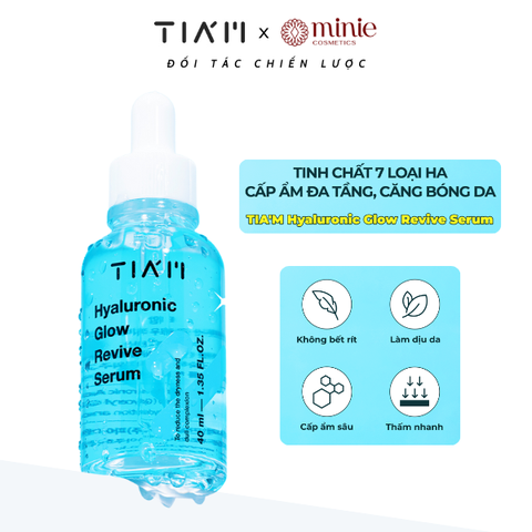 Tinh Chất HA Cấp Nước TIA'M Hyaluronic Glow Revive Serum 40ml