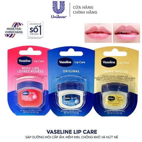 Sáp dưỡng môi mềm mịn Vaseline Lip Care 7g