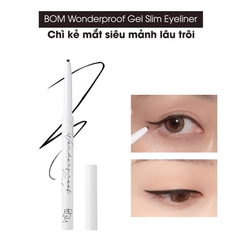 Chì kẻ mắt siêu mảnh lâu trôi B.O.M Wonderproof Gel Slim Eyeliner 0.1g