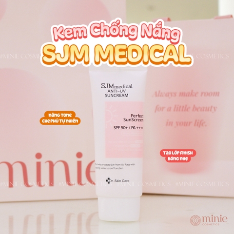 Kem Chống Nắng SJM Medical Anti-UV Sunscream Chống Nước Nâng Tone Da Dành Cho Da Khô, Da Thường SJM Hàn Quốc 60ml