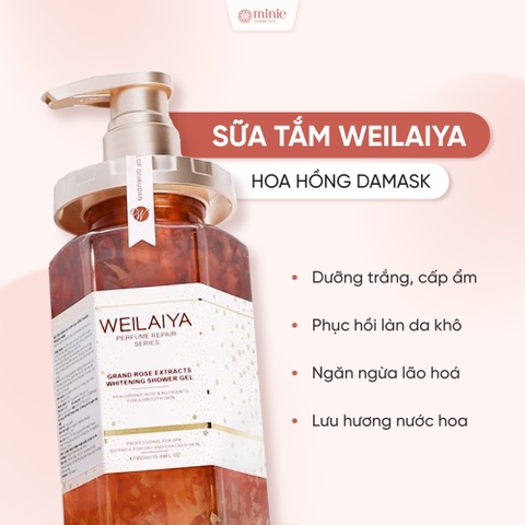 Sữa Tắm Trắng Da Hoa Hồng Damask Weilaiya Grand Rose Extracts Whitening Shower Gel