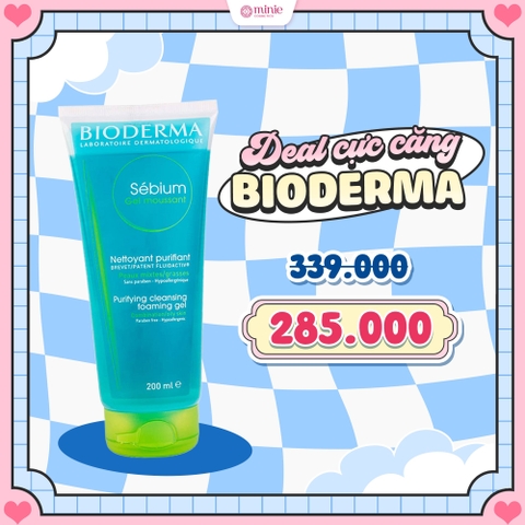 Gel Rửa Mặt Ngăn Ngừa Mụn Cho Da Hỗn Hợp Bioderma Sebium Gel Moussant