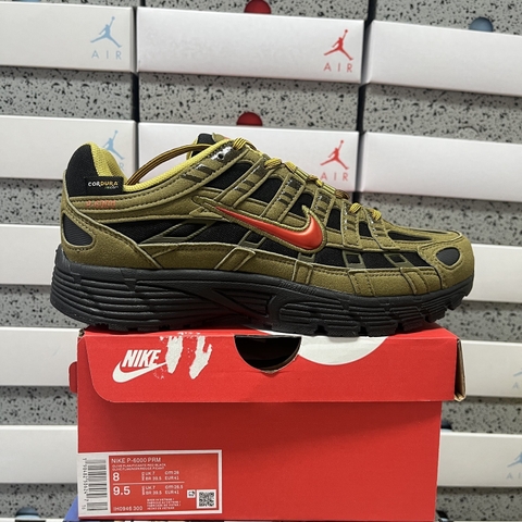 Nike P-6000 Premium Cordura Olive Flak Black Picante Red