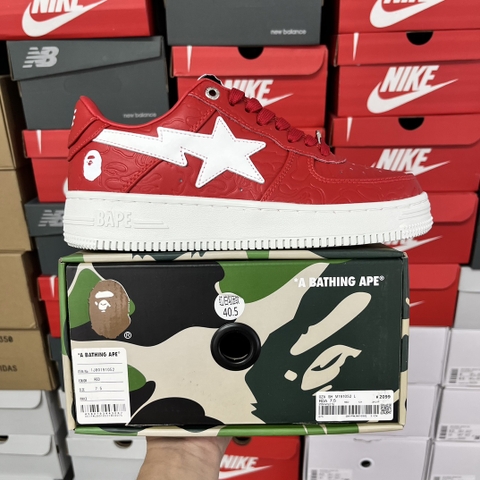 Bape Sta 'Red  White Embossed Swoosh' [ Xưởng C ]