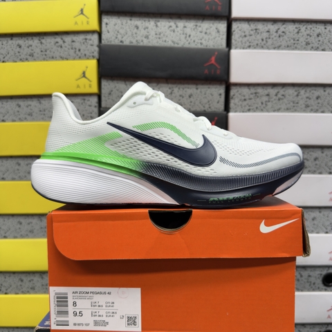 Nike Pegasus 42 'White Green Spark Midnight Navy'