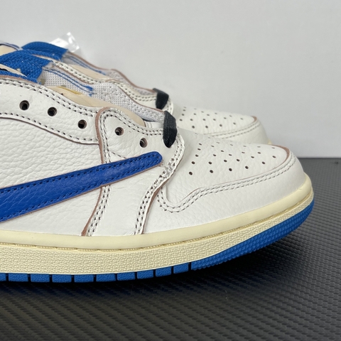 Travis Scott x fragment design x Air Jordan 1 Low OG White Blue [ Xưởng OG ]