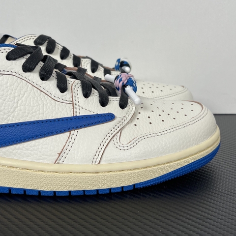 Air Jordan 1 Retro Low OG SP Fragment x Travis Scott Sail Military Blue [ Xưởng 3 ]
