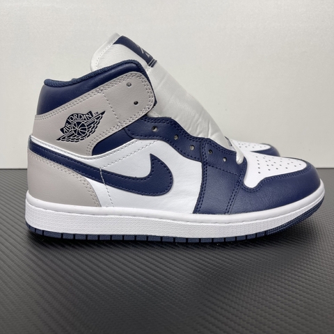 Air Jordan 1 Mid Neutral Grey Midnight Navy [ Xưởng T ]