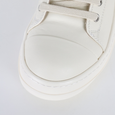 Rick Owens RO All White with Thick Shoelaces