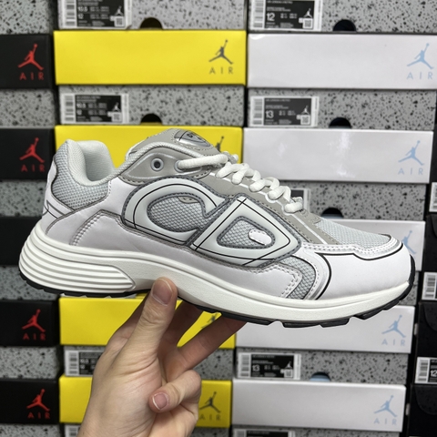 Dior B30 Sneaker Gray Mesh and White Technical Fabric [ Xưởng G ]