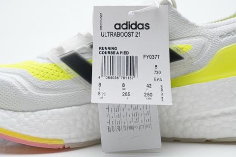 UltraBoost 21 'White Solar Yellow'