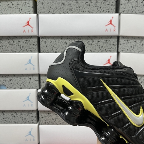 Nike Shox TL Black Dynamic Yellow Metallic Silver