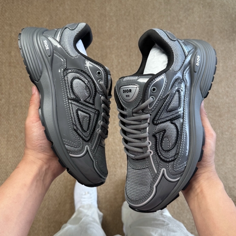 Dior B30 White Mesh Silver-Tone Metallic Calfskin [ Xưởng C ]