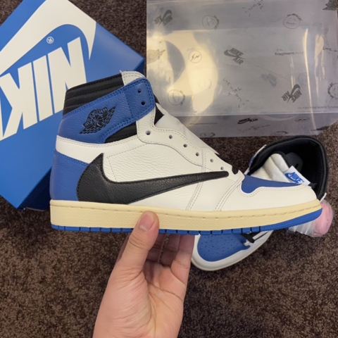 Fragment Design x Travis Scott x Air Jordan 1 High ‘Military Blue’ [ Xưởng CK ]