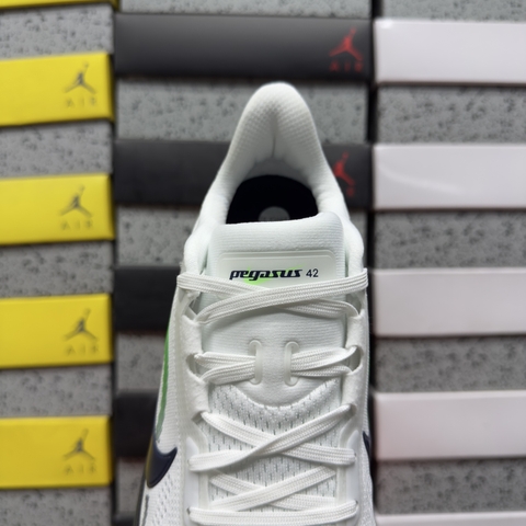 Nike Pegasus 42 'White Green Spark Midnight Navy'
