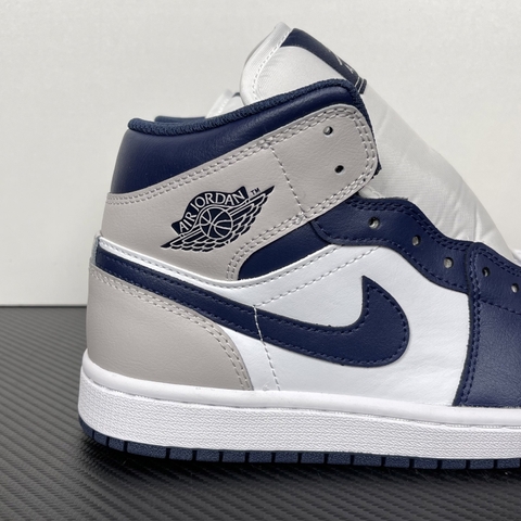 Air Jordan 1 Mid Neutral Grey Midnight Navy [ Xưởng T ]