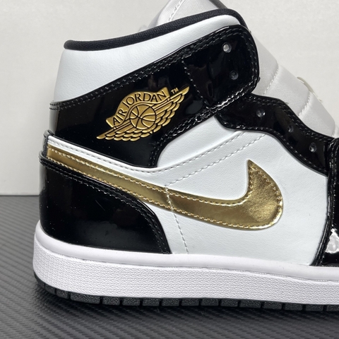 Air Jordan 1 Mid Patent 'Black Gold' [ Xưởng T ]