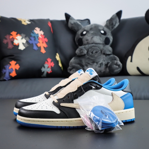 Fragment Design x Travis Scott x Air Jordan 1 Low ‘Royal Blue' [ Xưởng LR ]