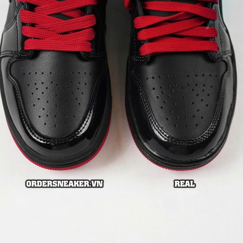 So Sánh Auth Air Jordan 1 Low Reverse Bred