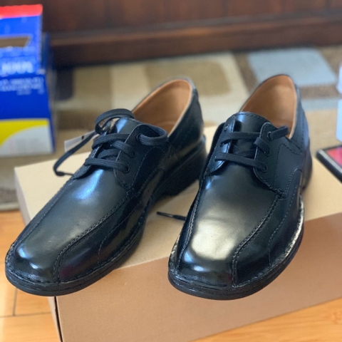 Giày Clarks Black Northam Edge Loafers Sz 10 = 43