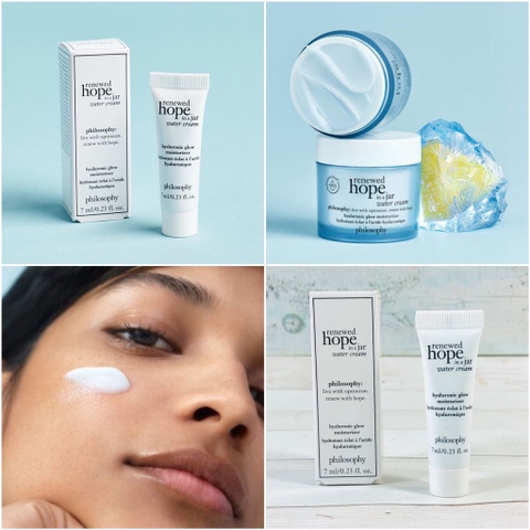 Kem Dưỡng Ẩm Philosophy Renewed Hope In A Jar Water Cream Hyaluronic Glow Moisturizer 7ml