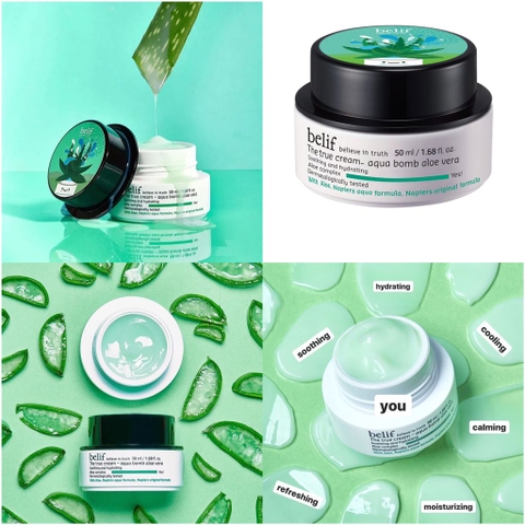Kem Dưỡng Ẩm Belif The True Cream Aqua Bomb Aloe Vera  50ml