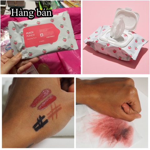 Khăn Ướt Lau Mặt Và Tẩy Trang Tony Moly Peach Punch Cleansing Tissue