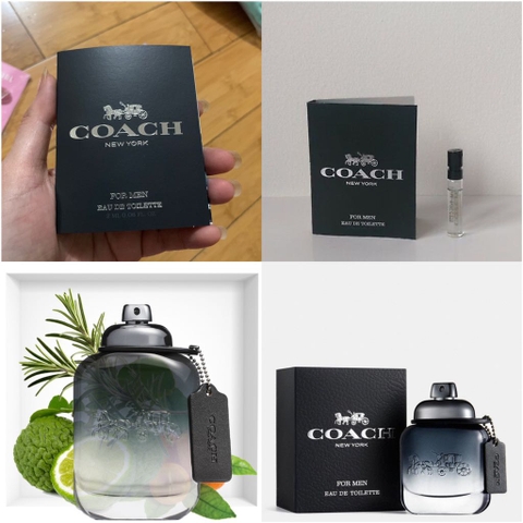 Vial Nước Hoa Nam Coach New York Eau de Toilette 2ml