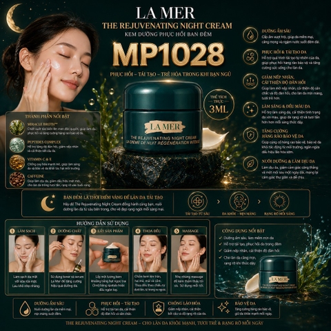 La Mer The Rejuvenating Night Cream – Kem dưỡng da ban đêm 3ml .