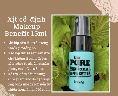 Xịt Khoá Makeup Benefit The Porefessional Super Setter 15ml