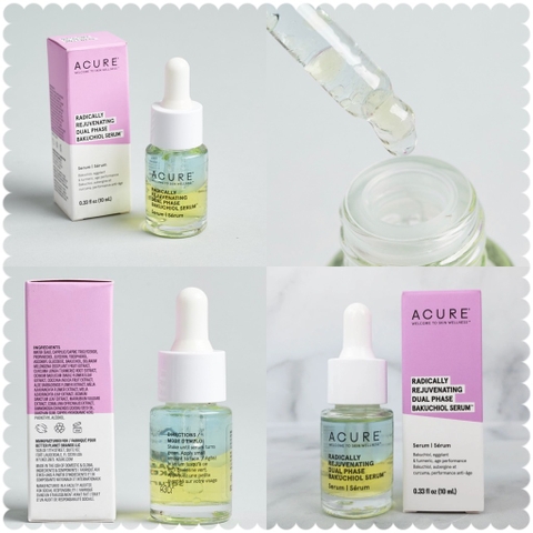 Tinh Chất Dưỡng Ẩm Và Ngăn Ngừa Lão Hoá Acure Radively Rejuvenating Dual Phase Bakuchiol 10ml