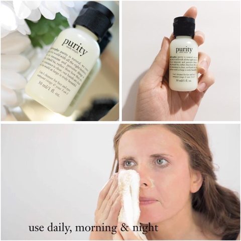 Sữa Rửa Mặt Philosophy Purity Made Simple 3 IN 1 Cleanser For Face and Eyes 30ml