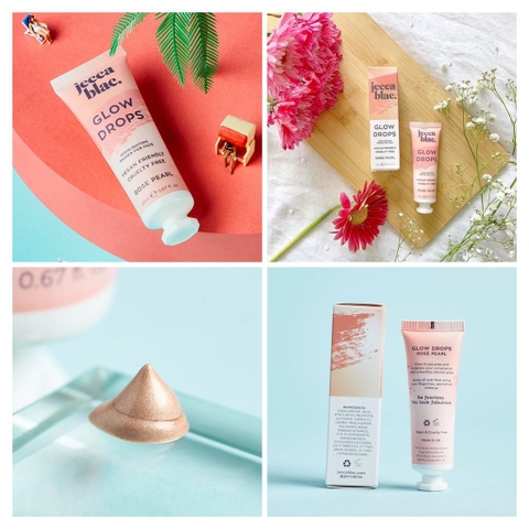 Kem Lót Bắt Sáng Jecca Blac. Glow Drops Highlighting Primer For Face in Rose Pearl 20ml